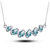 Image of Blue Wave Crystal Pendant Fashion Jewelry Necklace