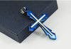 Image of Blue Cross Pendant Necklace Fashion Jewelry