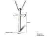 Image of Silver Cross Pendant Stainless Steel Necklace Fashion Jewelry
