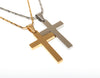 Image of Silver or Gold Plated Cross Pendant Necklace