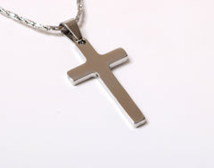 Silver or Gold Plated Cross Pendant Necklace