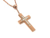 Image of Gold Cross Necklace with Crystal for Women / Girl