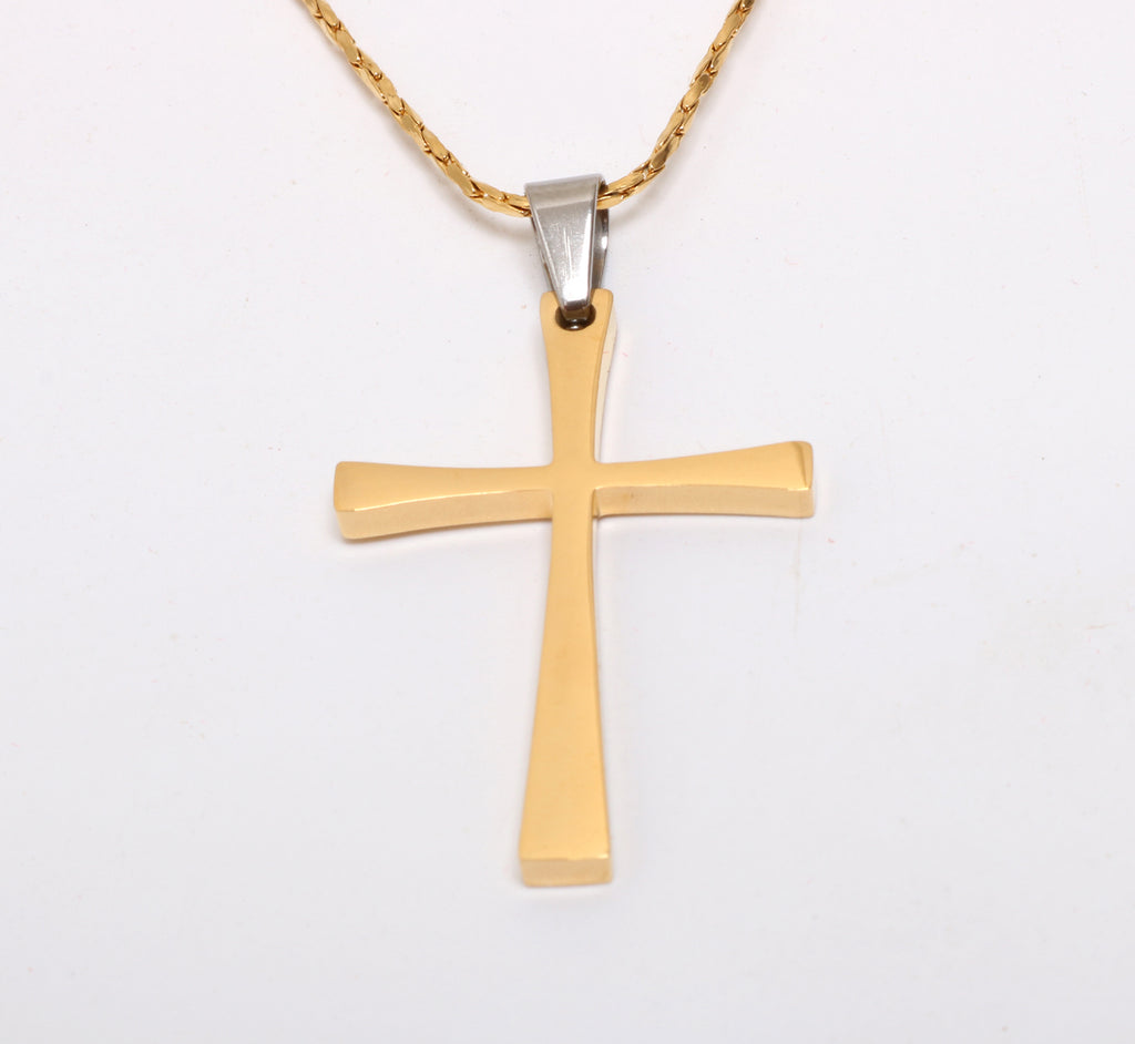 Silver or GoldPlated Cross Necklace for Women, Girl
