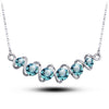 Image of Blue Wave Crystal Pendant Fashion Jewelry Necklace