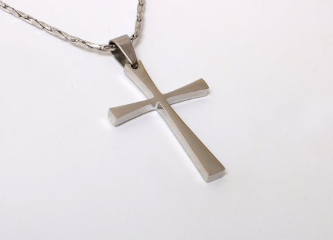 Silver or GoldPlated Cross Necklace for Women, Girl