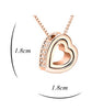 Image of Eternal Love Heart Pendant Gold Plated Fashion Jewelry Necklace