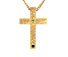Image of Lord's Prayer Gold Cross Pendant Necklace for Men