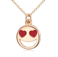 Smiley Emoji Gold Plated Fashion Pendant Necklace – Great Christmas Presents for Emoji Fans
