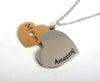 Image of Mother's Day Gift Jewelry Necklace- Amazing Mom Silver Gold Plated Heart Pendant